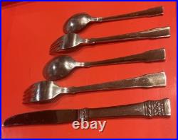 21 Pc Oneida Brocade Stainless Mixed Flatware Indonesia Spoons Forks Knives