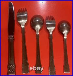 21 Pc Oneida Brocade Stainless Mixed Flatware Indonesia Spoons Forks Knives