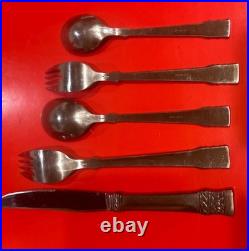 21 Pc Oneida Brocade Stainless Mixed Flatware Indonesia Spoons Forks Knives