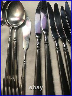 23 Pieces ONEIDA EASTON CUBE/USA STAINLESS KNIFE SPOONS FORK GLOSY Serving