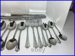 23 Pieces Oneida Julliard Cube Mark Stainless Forks Spoons Knives Mixed Lot