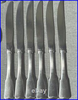 24 Pc Set Oneida American Colonial Heirloom Cube Stainless Flatware Silverware