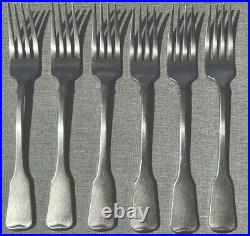 24 Pc Set Oneida American Colonial Heirloom Cube Stainless Flatware Silverware