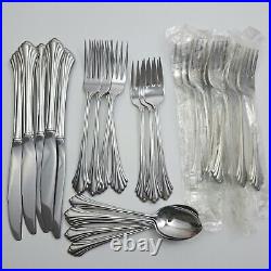 25 Pieces Oneida USA BANCROFT Glossy Stainless Forks, Spoons, Knives