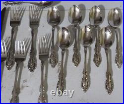 26 Oneida Community BRAHMS Glossy Stainless Flatware Forks Spoons Knifes Hostess