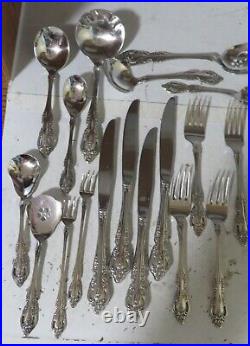 26 Oneida Community BRAHMS Glossy Stainless Flatware Forks Spoons Knifes Hostess