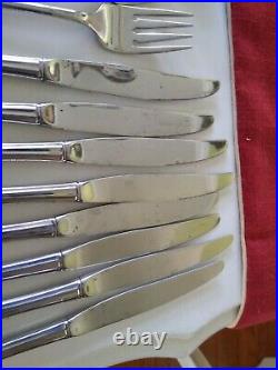 29 p ONEIDA Community MARQUETTE dinner forks spoons knives stainless CUBE mark
