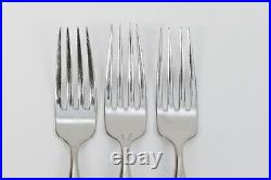 3 ONEIDA ACT 1 8 Dinner Forks Set 18/10 Glossy Cube Mark Stainless Flatware Lot