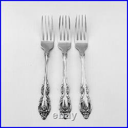 3 Oneida Brahms Stainless Dinner Forks Flatware Silverware