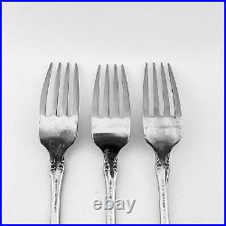 3 Oneida Brahms Stainless Dinner Forks Flatware Silverware