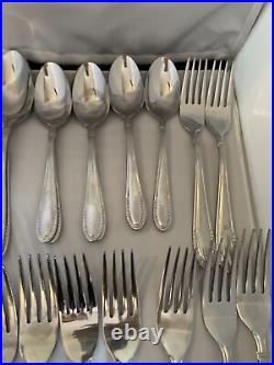 31 Oneida Wheat Pattern Stainless Steel Set/Lot Flatware Spoon Fork Knives