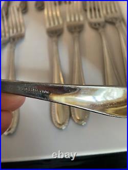 31 Oneida Wheat Pattern Stainless Steel Set/Lot Flatware Spoon Fork Knives