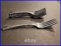 31 pcs Vintage Oneida Stainless Morning Blossom Flatware Rose Flower Fork Spoon