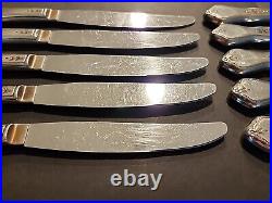 31 pcs Vintage Oneida Stainless Morning Blossom Flatware Rose Flower Fork Spoon