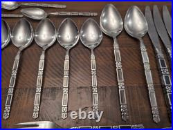 31 x Oneida Madrid Community Black Accent Forks Serving Knives Spoons
