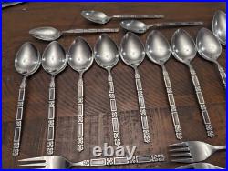 31 x Oneida Madrid Community Black Accent Forks Serving Knives Spoons