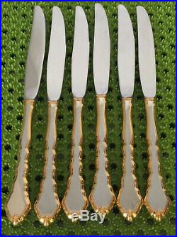 32 Pc Oneida GOLDEN ROYAL CHIPPENDALE Stainless Flatware Set 6 Place Setting