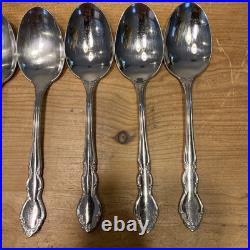 32 Pcs Oneida Cube Dover Stainless Flatware Heirloom Dinner Fork Spoon Serving