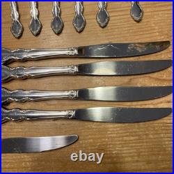 32 Pcs Oneida Cube Dover Stainless Flatware Heirloom Dinner Fork Spoon Serving