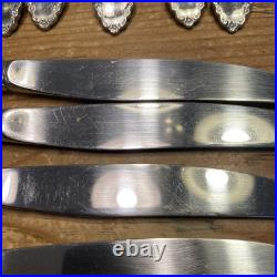 32 Pcs Oneida Cube Dover Stainless Flatware Heirloom Dinner Fork Spoon Serving