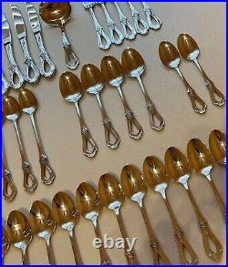 33 Pieces Oneida Toujours Cube Flatware Forks Spoons Teaspoons Knives