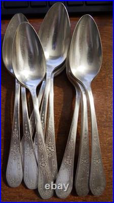 34 pcs VTG Oneida Paul Revere Silverplate Flatware 1927 VGC