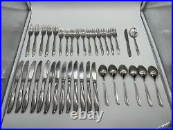 37 Pc. Oneida Community TWIN STAR Set Century Modern Stainless Flatware