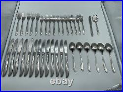 37 Pc. Oneida Community TWIN STAR Set Century Modern Stainless Flatware