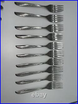 37 Pc. Oneida Community TWIN STAR Set Century Modern Stainless Flatware