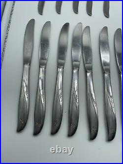 37 Pc. Oneida Community TWIN STAR Set Century Modern Stainless Flatware