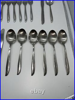 37 Pc. Oneida Community TWIN STAR Set Century Modern Stainless Flatware