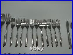 37 Pc. Oneida Community TWIN STAR Set Century Modern Stainless Flatware