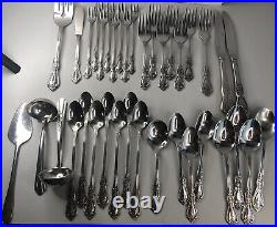 37 Piece Set Lot Oneida Kennett Square Distinction Deluxe Stainless HH Flatware