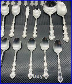37 Pieces Oneida Deluxe MOZART Stainless Flatware Scalloped Salad Serving Spoon
