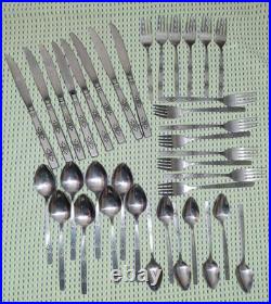 37 pcs Oneida Wm Rogers Premier SPANADA Stainless USA Flatware 6+ PLACE SETTINGS