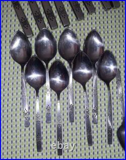 37 pcs Oneida Wm Rogers Premier SPANADA Stainless USA Flatware 6+ PLACE SETTINGS