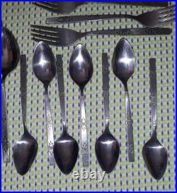 37 pcs Oneida Wm Rogers Premier SPANADA Stainless USA Flatware 6+ PLACE SETTINGS