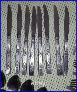 37 pcs Oneida Wm Rogers Premier SPANADA Stainless USA Flatware 6+ PLACE SETTINGS