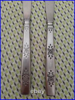 37 pcs Oneida Wm Rogers Premier SPANADA Stainless USA Flatware 6+ PLACE SETTINGS