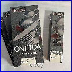 4 -5 pc Oneida Community KENWOOD Stainless Flatware Service for 4 + 3 pc Serve