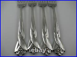 4 Dinner Forks KATRINA Oneida Glossy Stainless Steel Flatware
