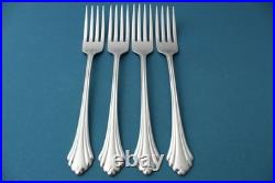 4 Dinner Forks Oneida BANCROFT Fortune Stainless Flatware 7 3/8