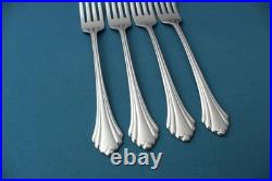 4 Dinner Forks Oneida BANCROFT Fortune Stainless Flatware 7 3/8