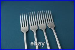 4 Dinner Forks Oneida BANCROFT Fortune Stainless Flatware 7 3/8
