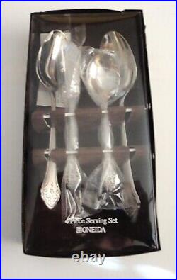 4 New Box Oneida Profile Stainless Lakewood 5 Piece Place Setting + 4 Pc Serving