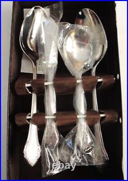 4 New Box Oneida Profile Stainless Lakewood 5 Piece Place Setting + 4 Pc Serving