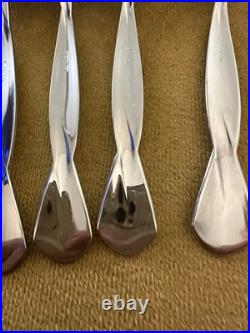 (4) SALAD FORKS ONEIDA USA TORSADE Stainless Flatware Glossy