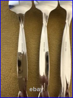 (4) SALAD FORKS ONEIDA USA TORSADE Stainless Flatware Glossy