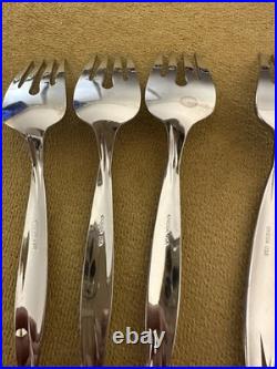 (4) SALAD FORKS ONEIDA USA TORSADE Stainless Flatware Glossy