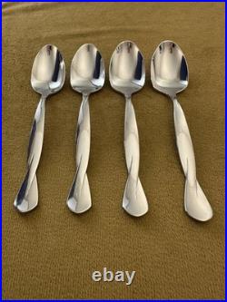 (4) Teaspoons ONEIDA USA TORSADE Stainless Flatware Glossy